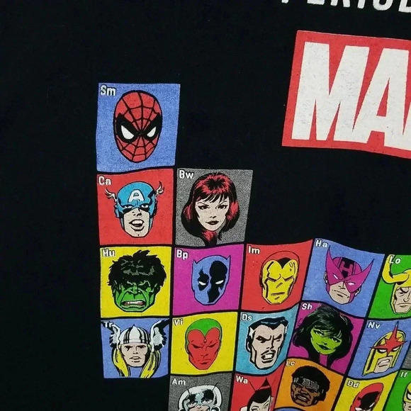 {Marvel} Periodic Table of Marvel Tshirt (3XL) - Picture 7 of 12